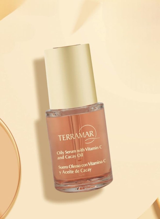 Terramar - Oil Serum with Vitamin C and Cacay Oil 1.01 fl. Oz - Anti-Aging Hydrating Formula for Dark Spots and Photoaging – Improves Skin Tone and Reduces Pigmentation - Image 1